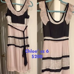 Chloe’ silk cocktail dress